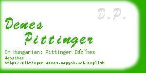 denes pittinger business card